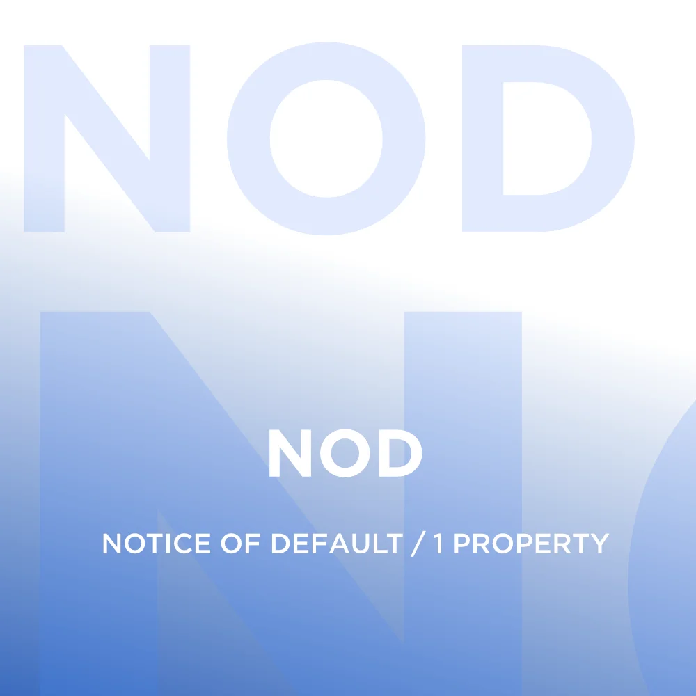 Product - NOD Notice of default - 1 property subscription Plan