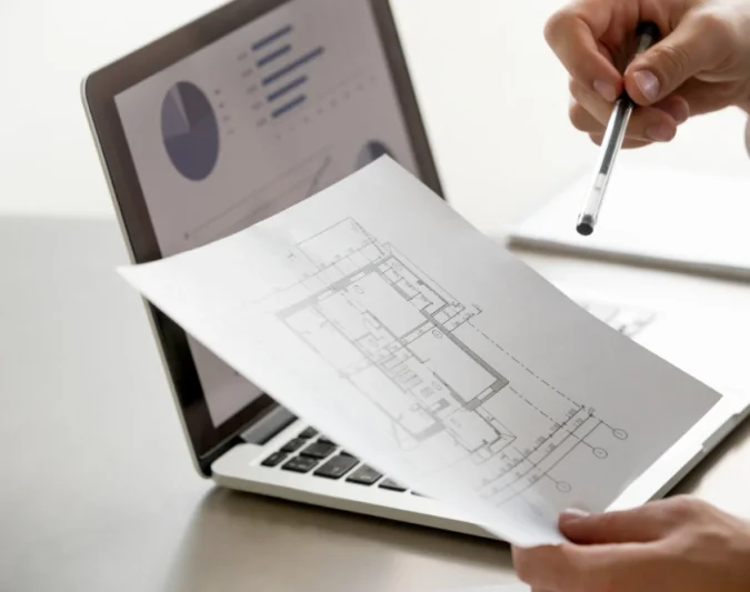 Brochure Design Plan - Complex Floor and Site Plan Design for Commercial Real Estate Market Data